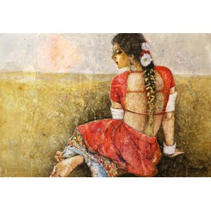Moazzam Ali, 30 x 42 Inch, Water Color on Paper, Figurative Painting, AC-MOZ-002